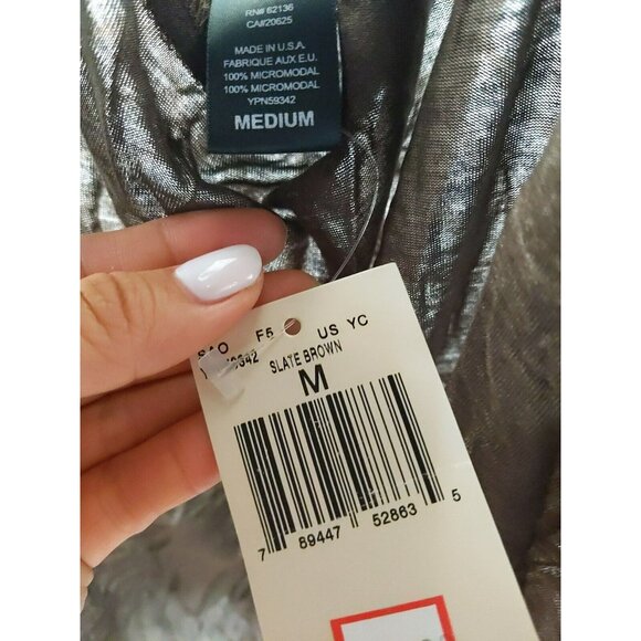 GUESS Women's Brown Halter Neck Top Tank Boho Beaded Drape Flowy Size M NEW - Picture 9 of 11